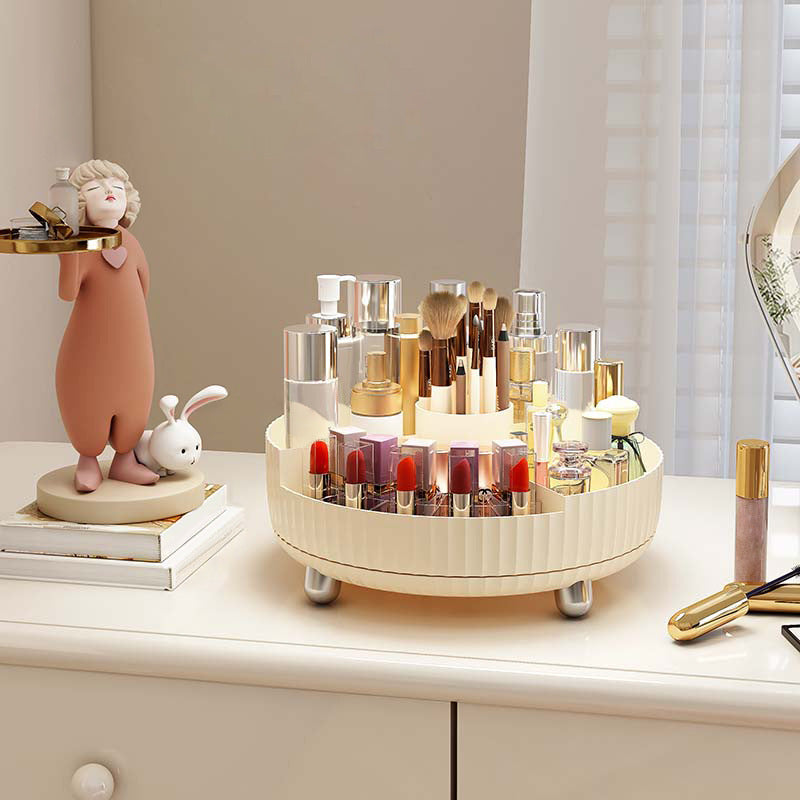 Plastic Cosmetics Rotating Storage Box
