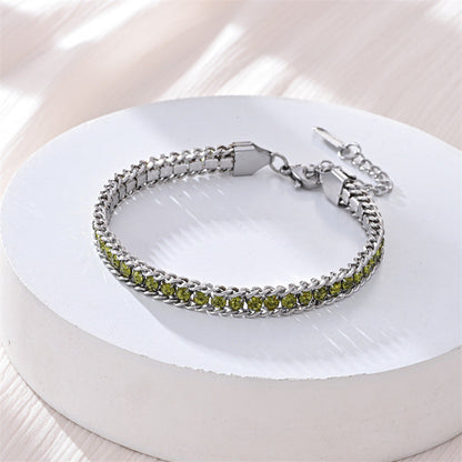 Fashionable Light Luxury Full Diamond Bracelet