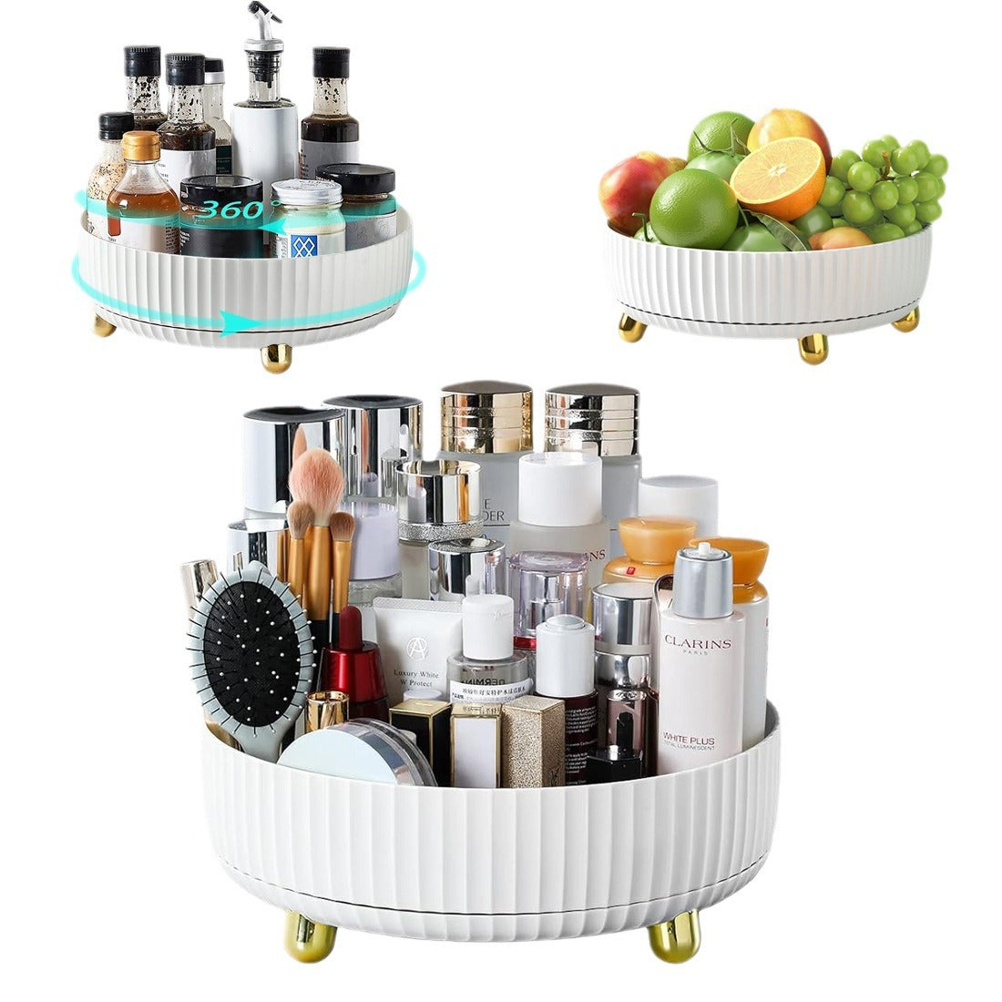 Plastic Cosmetics Rotating Storage Box