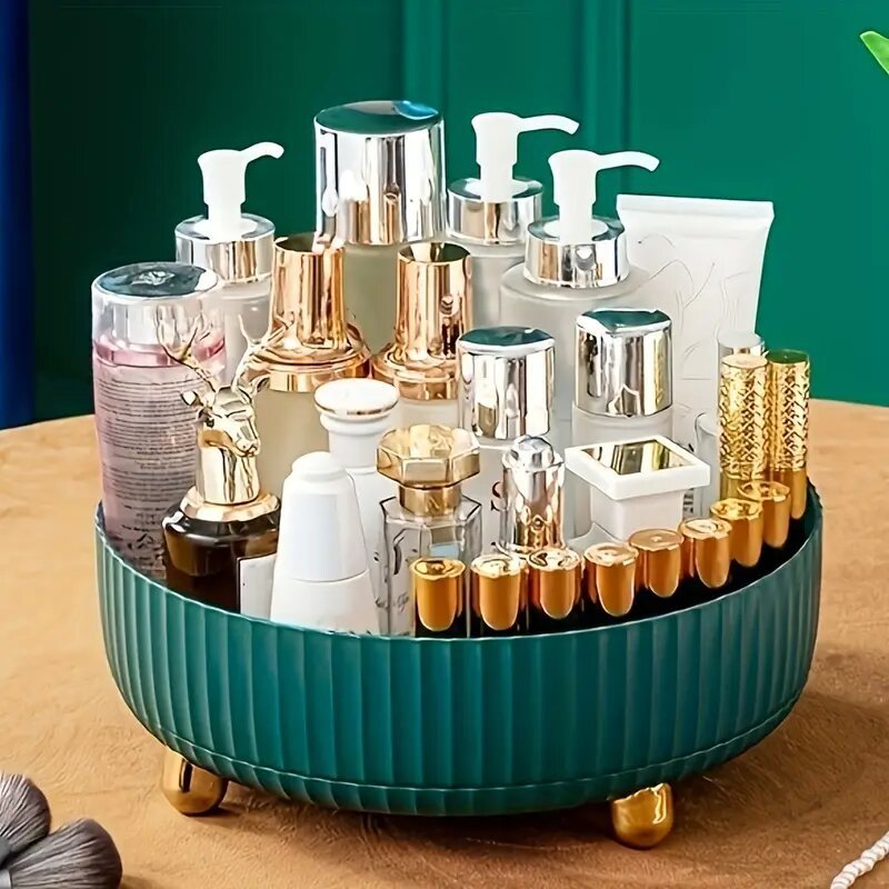 Plastic Cosmetics Rotating Storage Box